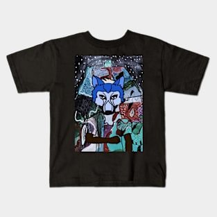 MaleMask NFT with AnimalEye Color and DarkSkin Color - Unnamed Kids T-Shirt